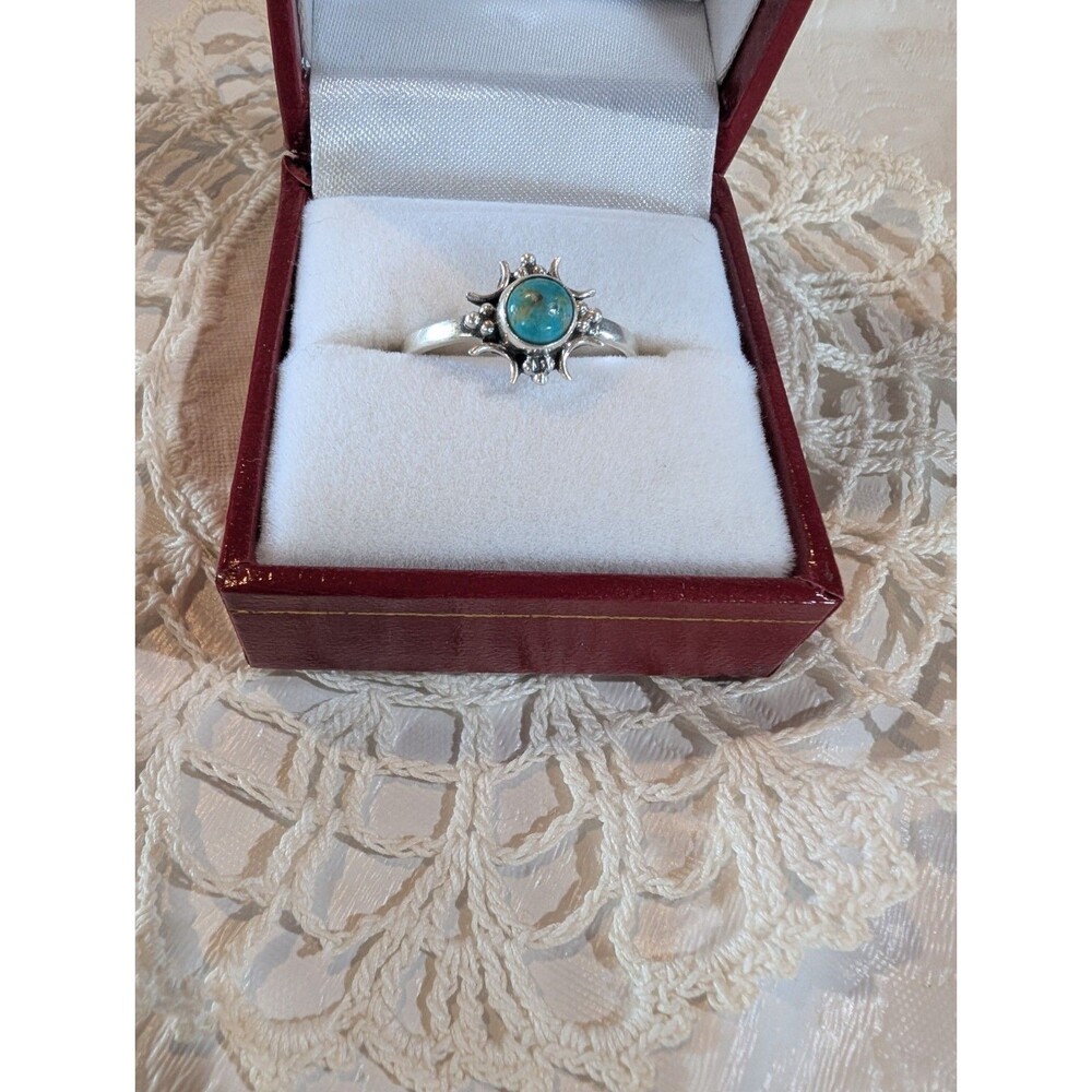 Sterling Silver Turquoise Ring Size 8.5 On Sale!!!